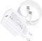 DEESOOCO Caricatore 25W con Cavo USB C, Caricabatterie Type-C, Presa USB C Compatibile con i-Phone 16/15 Pro Max Plus, i-Pad Pro/Air, Samsung Galaxy S24/S24+/S24 Ultra/S23/S22/Note 20/Z Flip6/Z Fold6