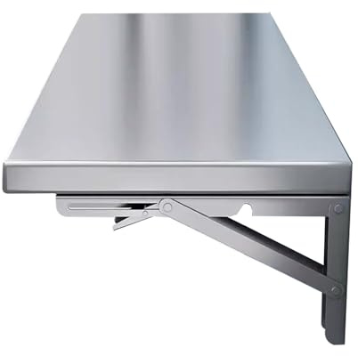 An Der Wand Montierter Klapptisch, Edelstahl, Platzsparend, Faltbarer Restauranttisch Und Schwebender Schreibtisch, Mehrere Größen Verfügbar(30x90cm)