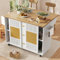 NNJN Isla de cocina, mueble de cocina, mueble de cocina, mueble de cocina, armario de bufé, 120 x 73 (45) x 93 cm, carrito de cocina extensible con ruedas, toallero, estante para especias, estantes