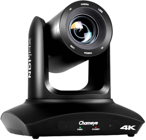 Chameye 4K NDI Livestream PTZ Kamera, 20x Optischer Zoom, KI-Auto-Tracking, mit HDMI/USB3.0/LAN(NDI HX, PoE), für LIve-Gottesdienste, Events, Videokonferenz, Konzert, YouTube OBS Streaming (C420T)