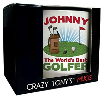 CRAZY TONY'S Worlds Best Golfer Personalised Mug Dad Grandad Husband Son Birthday Golf Gift