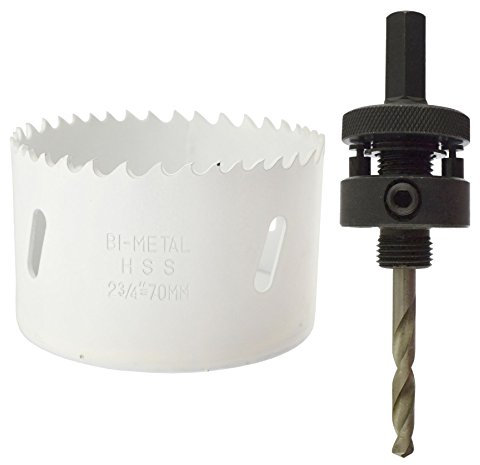 70mm scie cloche HSS bimétal Scie Lame Cutter Drill et percer Adaptor Arbor