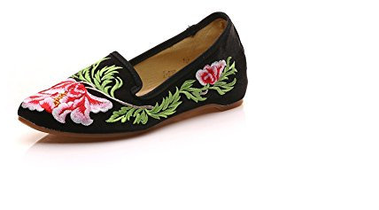 Lazutom - Bailarinas de Lona para Mujer Negro Negro