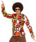 W WIDMANN MILANO Mode festive - Chemise années 70, chemise pour homme, style disco, costumes de carnaval