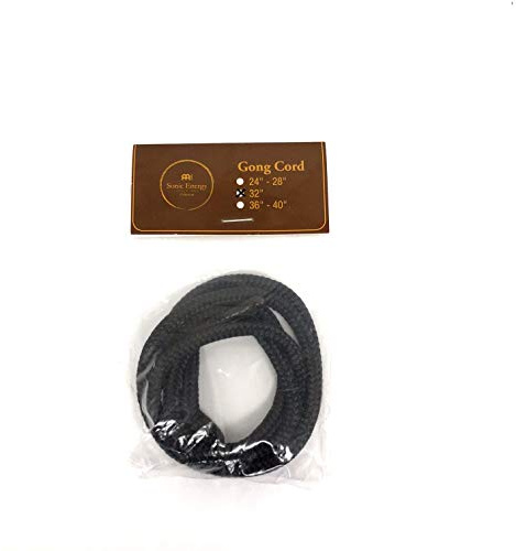 Sonic Energy Gong Schnur, 5 mm, Schwarz (GC-2428) | Zubehör für 32 Zoll Gong/Tam Tam, 1 Stück, 0,5 cm stark, 100 cm lang, Nylongewebe