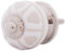Alba XS 9 Bouton de meubles, en céramique, et porcelaine, blanc, petits, 31 mm, style maison de campagne, shabby chic, pour poignée de porte