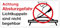Aufkleber Vorsicht Absturzgefahr, Lichtkuppel nicht begehbar 110x50mm für RWA made by MBS-SIGNS in Germany