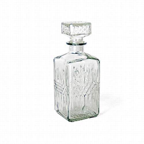 Gerimport Licorera de Cristal Aris Medidas 9x9x24 cm Capacidad 800 ml