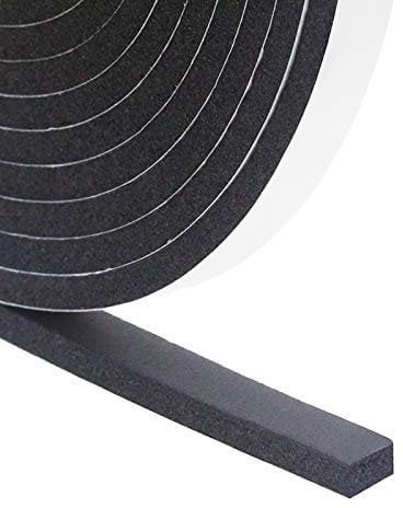 Nastro isolante in schiuma, striscia di tenuta per porte e finestre, porte scorrevoli, insonorizzante, guarnizione per porte e condizionatori d'aria (1/2 pollici x 1/4 pollici x 10 m)