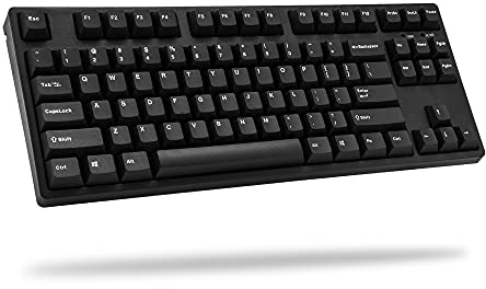 IKBC CD87 v2 Mechanische Tastatur mit Cherry MX braunem Schalter für Windows und Mac, Tenkeyless ergonomische Tastatur mit PBT Double Shot Keycaps für Desktop und Laptop, 87 Tasten, schwarz, ANSI/US