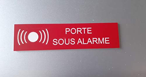 Gravure Discount Plaque Adhésive Rouge 100x25mm - PVC - Sécurité - Montage sur Porte - Style Minimaliste