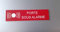 Gravure Discount Plaque Adhésive Rouge 100x25mm - PVC - Sécurité - Montage sur Porte - Style Minimaliste
