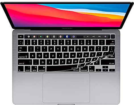 KB Covers Dvorak Tastatur-Abdeckung, kompatibel mit 13 Zoll und 16 Zoll MacBook Pro mit Magic-Tastatur, ultradünn, staub-, wasser- und schmutzabweisend, Silikon-Überzug