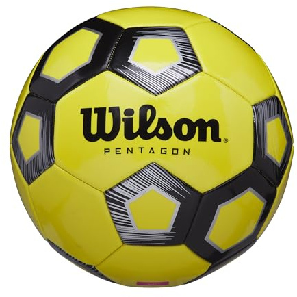 Wilson Fußball Größe 5 Outdoor & Indoor Gelb/Schwarz Hohe Sichtbarkeit für Training & Spiel