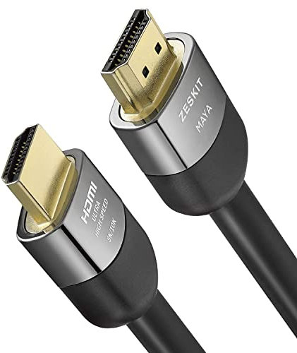 Zeskit Certified 2.1 8K HDMI Cable 48Gbps 4K120Hz Compatible with Soundbar eARC HDR10 VRR Dolby Vision Atmos HDCP 2.2 2.3 PS5 Xbox Series X Apple TV Roku (Ultra High Speed, Maya CL3 In Wall Long 23ft)