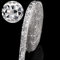 Hicarer 3 Yards Resin Rhinestone Ribbons for Wedding Self Adhesive Diamond Crystal Ribbon Roll Glitter Resin Diamond Belt Bling for Craft DIY Bag Shoes Clothes(0.4 Inch,Silver)