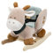 Nattou Schaukeltier aus Polyester (Frottee), Giraffe Luna, 63 x 33 x 45 cm, Luna und Axel, Grün / Beige