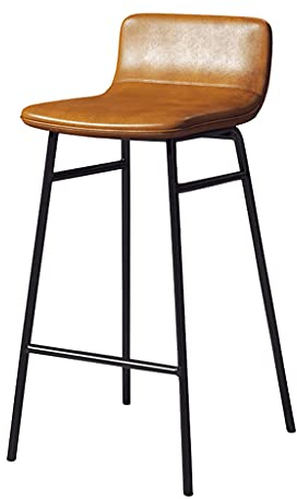 Höhe Pub Hocker Stühle PU Leder Stühle mit Rückenlehne Industrial Home Küche Barhocker Metallbeine - 65/75cm