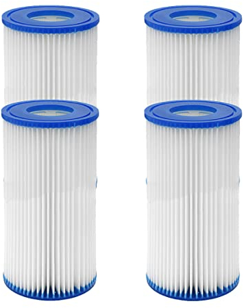 FFyan Filtro Cartuccia per Intex Tipo a Piscina 29002, Filtri Cartucce per Pompe,per Cartuccia Filtro Piscina Aspirapolvere Piscine Pompa Tendalino 4 Pezzi