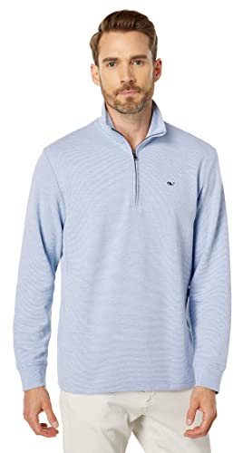 Vineyard Vines Men's Saltwater Quarter-Zip Pullover Sweater, Jake Blue, Large