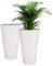 ActivoTex 2 Stück 30 cm großer dekorativer Blumentopf aus Kunststoff für Innen und Terrasse