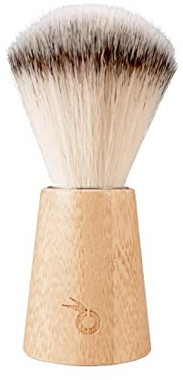 pandoo Rasierpinsel Vegan mit Bambusgriff | Made in Germany | Premium Rasierpinsel für Männer und Frauen | Bartpinsel mit Weichen & Hautfreundlichen Borsten | Geschenke für Männer | Shaving Brush