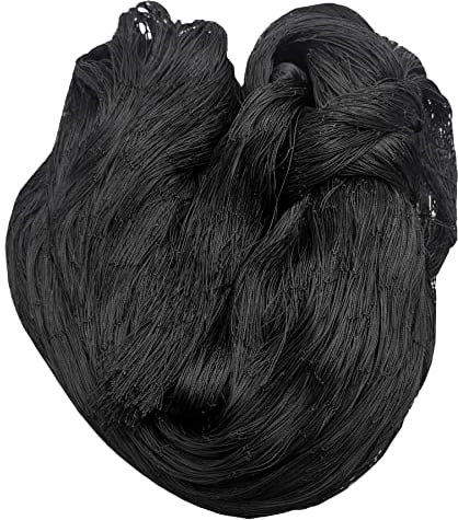 MAILEKT 7,5m X 15m Vogelschutznetz, Vogelnetz Schwarz, Pflanzennetz, Reißfestes, Strapazierfähiges Geflügelschutznetz(Große Löcher, Maschenweite 5 x 5 cm)