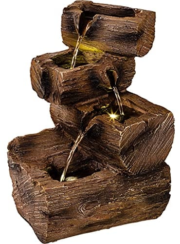 STILISTA Fontana da giardino TREE 38 x 25 x 23 cm, con illuminazione a LED, inclusa pompa
