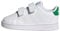 adidas Advantage Lifestyle Court Two Hook-and-Loop Shoes, Zapatillas de Tenis Unisex niños, Cloud White/Green/Core Black, 19 EU