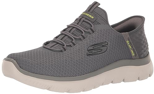 Skechers Summits High Range Herren Sneakers, Charcoal Mesh Trim, 41.5 EU