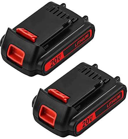 2X 18V/20V 3Ah Batterie Lithium pour Black+Decker, Batterie de Remplacement pour Black et Decker BL2018 LBXR20 LBXR2020-OPE LB20 LBX20 BL2018-XJ GKC1825L GTC1850L20 STC1820, Faible Autodécharge