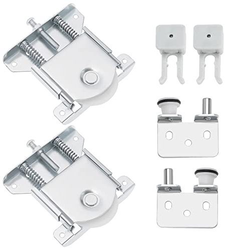 SG Store 1 Set Sliding Wardrobe Door Kit Sliding Door Guide Roller with Anti Jump Safety Clip for Cabinet Window Closet Wardrobe Showcase Shoe Cabinet