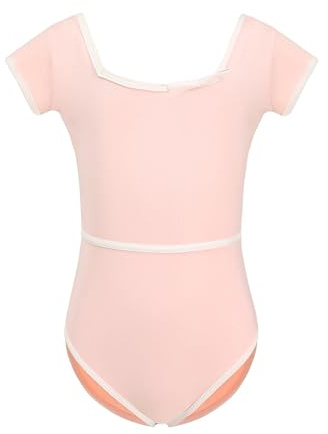 AOQUNFS Body Danza Classica Bambina Ragazze Ginnastica Leotards cotone manica corta, BT03