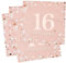 Servietten 16. geburtstag, 30 Stück Rosa Geburtstags Servietten, Happy Birthday 16 Servietten, 3-Lagig Milestone 16 Tischdekoration Papierservietten für mädchen Geburtstag Feiern Party Jubiläum