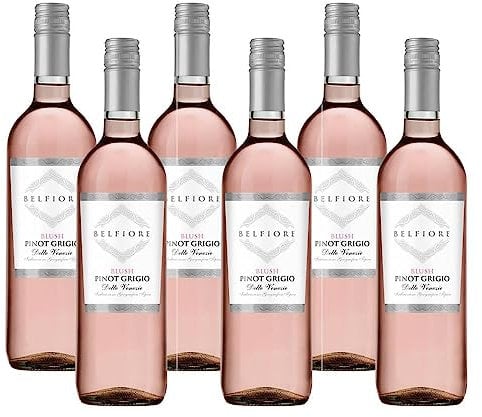 Case of 6 Belfiore Pinot Grigio Blush Rose Wine 75cl 12% abv