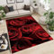 TEMLAN Rote Rose Schöner Romantischer Valentinstag Teppiche Gegend, Rosenrote Blumen Kurzflor Teppiche für Teppich Wohnzimmer Teetisch Sofa Bodenmatte Schlafzimmer Nachttisch Teppich 160 x 230cm
