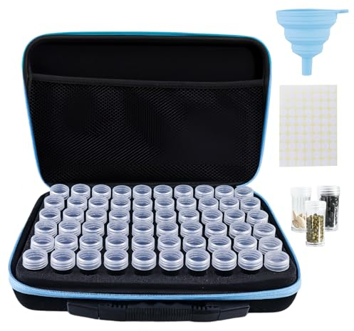 Saatgut Aufbewahrungsbox: 60 Slots Robuste Samen Organizer, Multifunktionale Saatgut Aufbewahrung Für Blumen Gemüse (Blauer Rand)