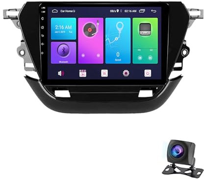 HURUMA 9 HD Touchscreen Stereo Auto Android 12 Autoradio 2 DIN per Opel Corsa F 2019-2023 con GPS Comandi al Volante WiFi BT Retrocamera con Wireless Carplay/Android Auto (Color : S300 4+64G)