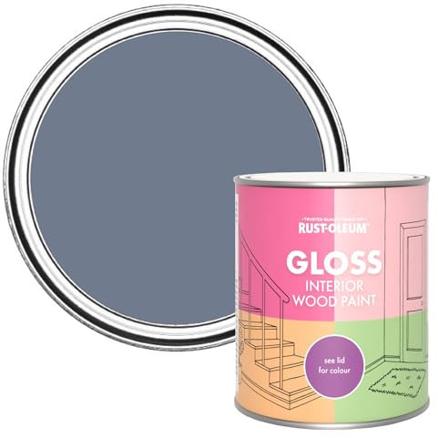 Rust-Oleum Blue Interior Wood Paint in Gloss Finish - Hush 750ml