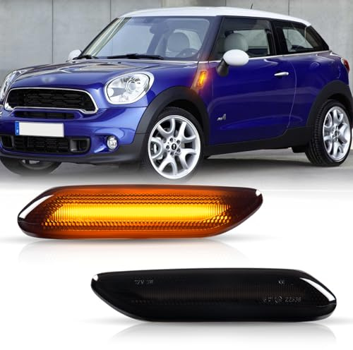 OZ-LAMPE LED Blinker Seitenblinker für BMW MINI COOPER R60 2012-2017 | Blinker MIN COOPER R61 2012 - 2017, Schwarz mit Canbus Fehlerfrei, 2 Stücke