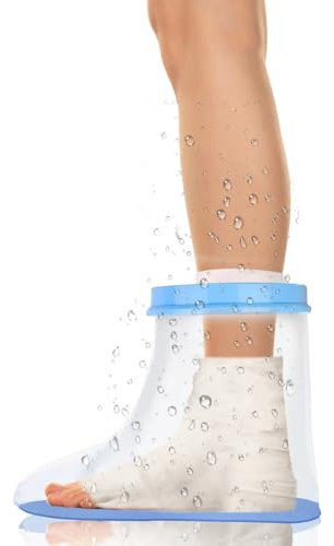 Aozzy Der Fußduschschutz mit Anti-Rutsch,wasserdichter fussverband Geeignet für Fußwunden bei Erwachsenen,Verbände Während des Badens Trocken