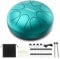SEVKUMZ Rain Drum für Garten, 6 Zoll 8 Ton Zungentrommel Schlagzeug Anfänger, Steel Pan Drum für Meditation Yoga Klangheilung Weihnachten/Geburtstag Geschenk, Grün