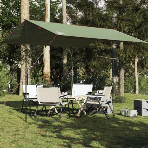 Tino Tech Tarp Outdoor Tent 360x294 cm Camping Zelt Plane Ultraleicht Camping Zeltplane Zeltunterlage für Ourdoor Camping Zeltplane Tarp für Hängematte Wasserdicht Tarp Oxford-Gewebe Grün