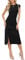 Newshows Womens Summer Dress Bodycon Casual Ruched Midi Dresses Cap Sleeve Slit Tight Pencil T-Shirt Dress Black,L