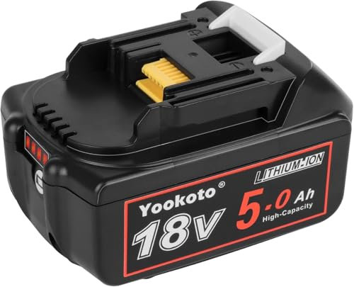 Akku Kompatibel für makita akku 18V 5ah mit BL1850 BL1860B BL1855 BL1840 BL1830 BL1835 BL1820B BL1815 mit with LED Werkzeugakku
