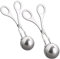 2 PCS Machine à Boulettes de Viande, Grand et Petit Outil de Fabrication de Boulettes de Viande en Acier Inoxydable Pince à Boulettes de Viande Antiadhésive avec Trou de Décharge pour Crème Glacée, Pu