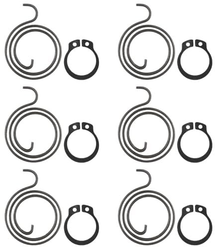 Door Handle Spring Kit Replacement Repair Pack of 6 x 2.5 Turns hardware handles Springs Coil 2.5mm Thick Plus 6 Circlips Fit for internal Diy Lever on Rose Doors Home and Office Easily Replace Coil