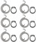 Door Handle Spring Kit Replacement Repair Pack of 6 x 2.5 Turns hardware handles Springs Coil 2.5mm Thick Plus 6 Circlips Fit for internal Diy Lever on Rose Doors Home and Office Easily Replace Coil