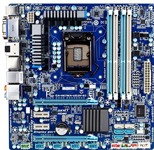 Placas Base de Ordenador Fit For Gigabyte GA-H67MA-UD2H-B3 Placa Base de Escritorio LGA 1155 DDR3 32GB USB3.0 Soporte Core i7i5 Micro ATX Placa-Mãe