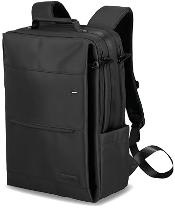 Travelite Handgepäck Rucksack, Laptop Rucksack 15,6 Zoll, WORKFLOW Reiserucksack aus recyceltem Material mit Sicherheitsfach, 41 cm, 18 Liter